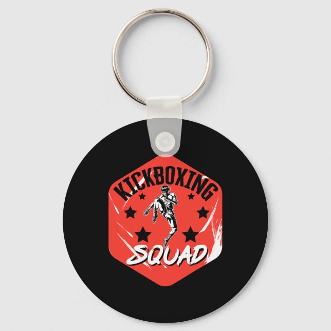 Kickboxing Vintage Kickboxing Squad  Keychain (Front)