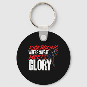 Kickboxing Where Sweat Meets Glory Kickboxer Marti Keychain