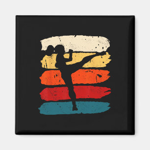 Kickboxing Woman Kickboxer Karate Boxing Mma Fight Magnet