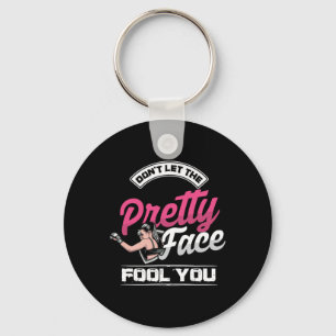 Kickboxing Women Don't Let Pretty Fool You Keychain
