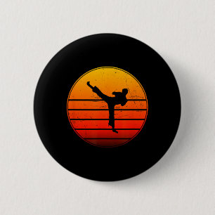 Kickboxing Women's Men's Boxing Kickbox Kickboxer 2 Inch Round Button