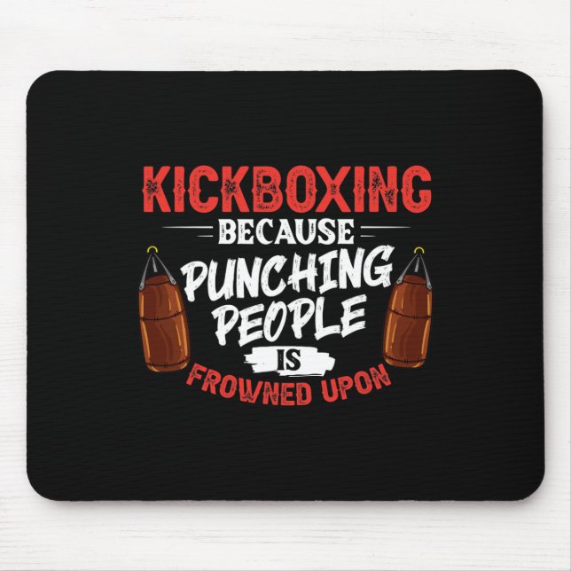 Kickboxing Workout Cardio Beginner Kickboxer _2  Mouse Pad (Front)