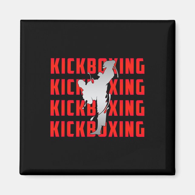 Kickboxing Workout For Kickboxer Karate Martial Ar Magnet (Front)