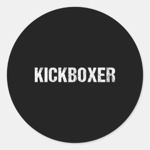 Kickboxing Workout Kickboxer Shirt  Classic Round Sticker