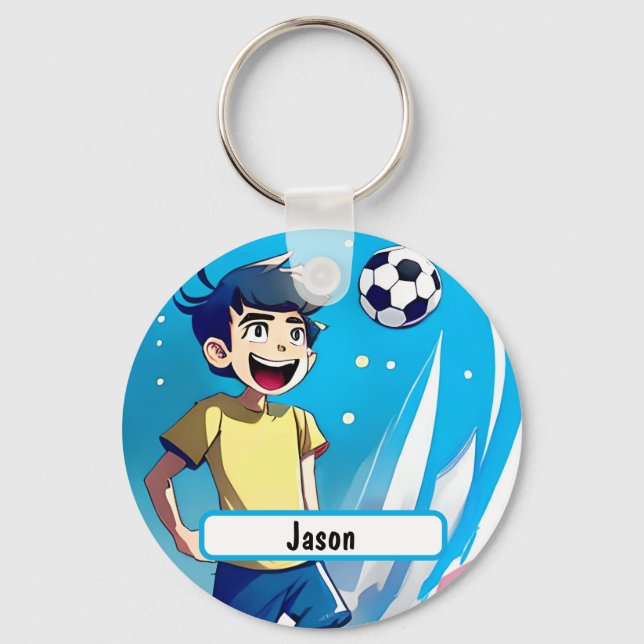Kicker Keychain With Customizable Nametag (Front)