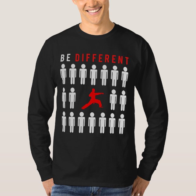 Kickin Chuckles: Karate - Be Different from Other  T-Shirt (Front)