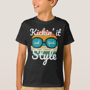 Kickin It 2nd Grade Style Back To School Kids Gift T-Shirt