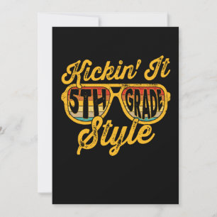 Kickin it 5th Grade Style Student Teacher Team Invitation