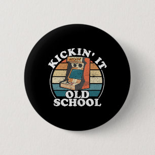 Kickin It Old School Retro 80s Arcade Game Video G 2 Inch Round Button