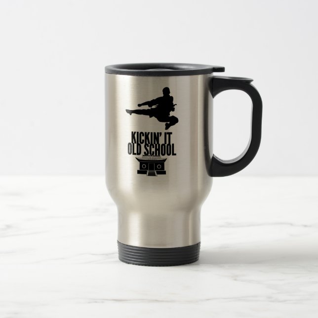Kickin' It Old School Travel Mug (Right)