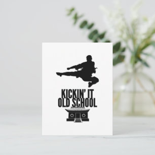 Kickin' It Old School Vertical Postcard