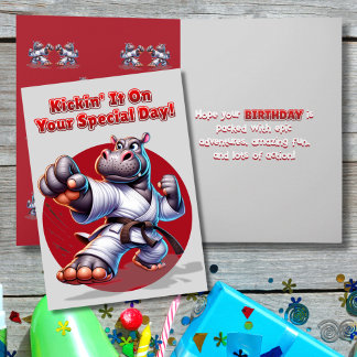 Kickin' It On Your Special Day Birthday Card