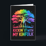 Kickin It With My Kinfolk Funny Family Reunion Card<br><div class="desc">Kickin It With My Kinfolk Funny Family Reunion</div>