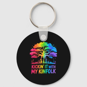 Kickin' It With My Kinfolk Funny Family Reunion  Keychain