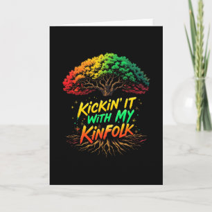 Kickin' It With My Kinfolk Funny Summer Family Reu Card