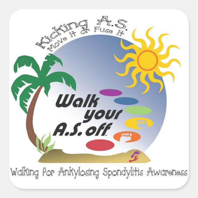 Kicking A.S. - Move It Or Fuse It Square Sticker (Front)