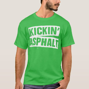Kicking Asphalt Running Ironman T-Shirt