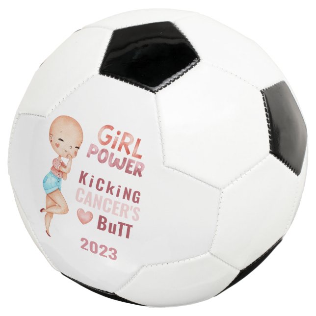 Kicking Cancer's Butt 2023 Soccer Ball (Three Quarter)
