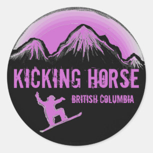 Kicking Horse BC Canada stickers de snowboard viol