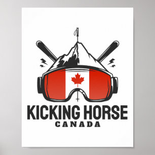 Kicking Horse Canada Ski Retro Skiing Poster