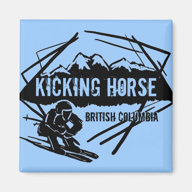 Kicking Horse Colombie-Britannique aimant de ski b (Devant)