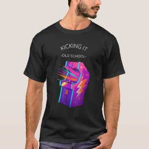 Kicking It Old School Retro Gaming 6 T-Shirt