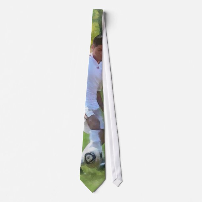 Kicking Soccer Ball Tie (Front)
