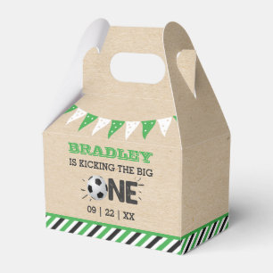 Kicking The Big One Soccer 1st Birthday Favor Box