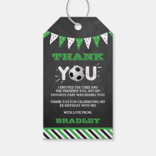 Kicking The Big One   Soccer 1st Birthday Gift Tags