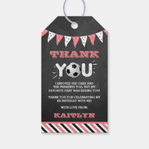 Kicking The Big One Soccer 1st Birthday Gift Tags