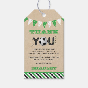 Kicking The Big One   Soccer 1st Birthday Gift Tags