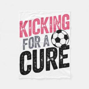 Kicking Toward A Cure Soccer  Fleece Blanket