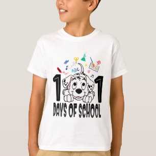Kid 100 Days Of School Dalmatian Puppy 100th Day G T-Shirt