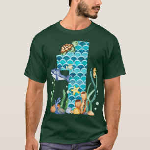 Kid 1st Birthday Sea Fish Ocean Animals Aquarium 1 T-Shirt