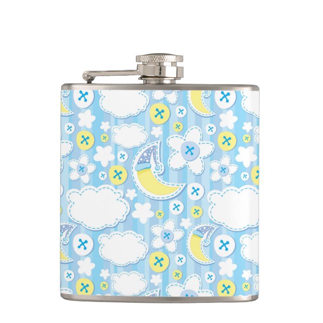 kid background hip flask (Front)