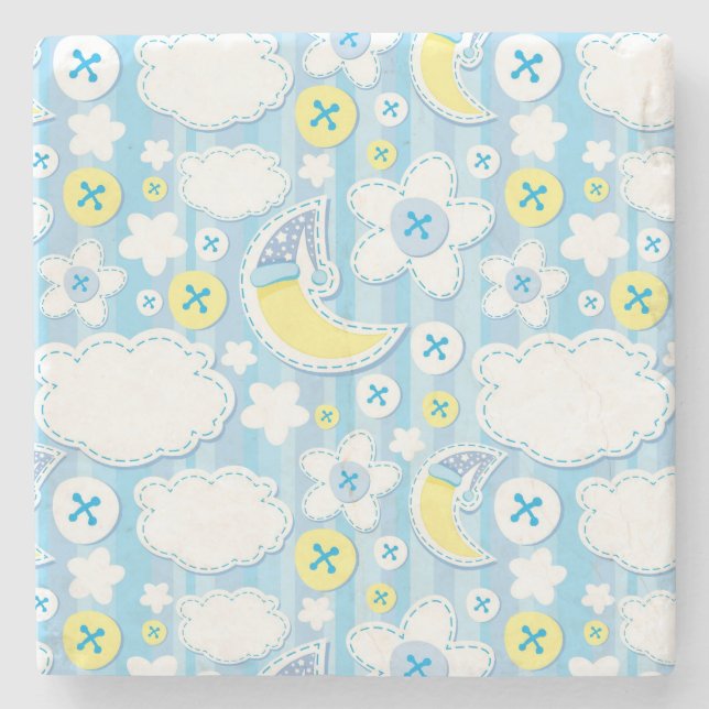 kid background stone coaster (Front)