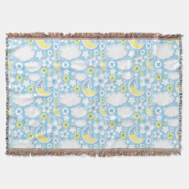 kid background throw blanket (Front)