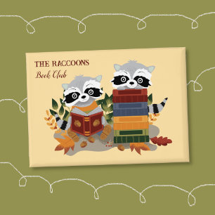 Kid Book Club Raccoons Pin Button