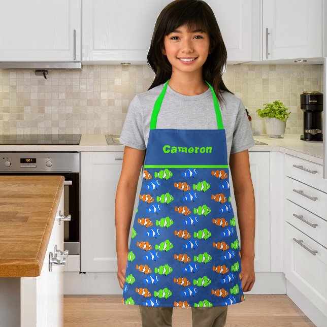  Kid Chef Clown Fish Pattern Custom Apron (Creator Uploaded)