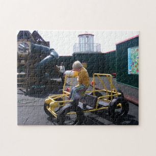 Kid Climbing on Playground Jeep Puzzle