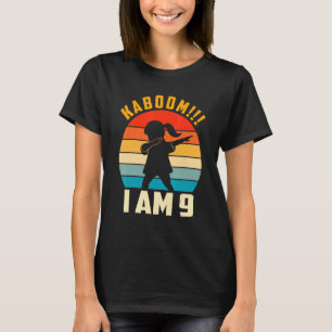 Kid Dabbing Birthday 9 Years Old I Am 9 Birthday O T-Shirt