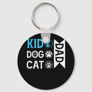 Kid Dog Cat Dad Fur Papa Parent Father's Day Keychain