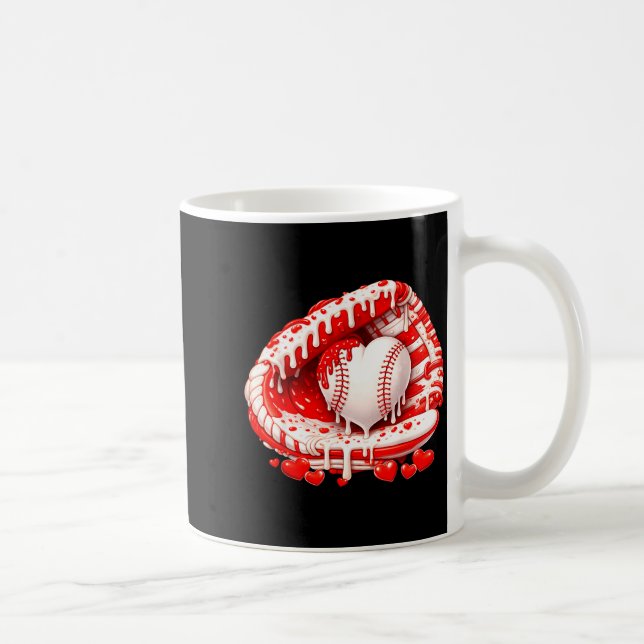 Kid Drip Ice Cream Baseball Heart Catcher Valentin Coffee Mug (Right)
