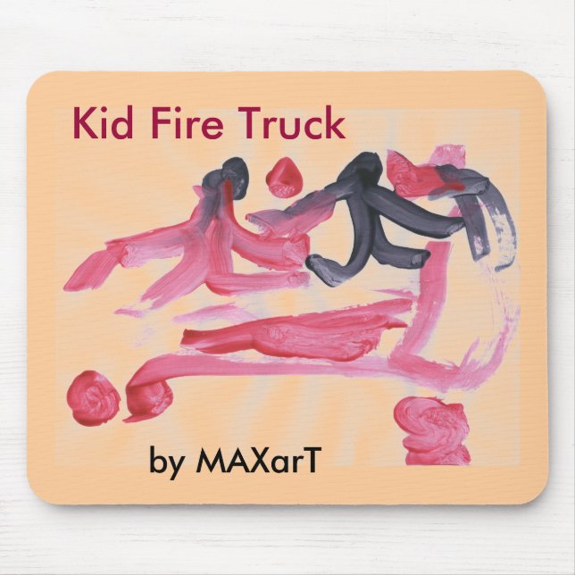 Kid Fire Truck by MAXarT Mouse Pad (Front)