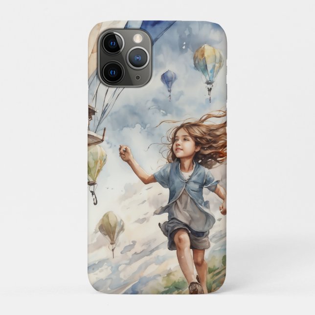 kid flying kites Case-Mate iPhone case (Back)