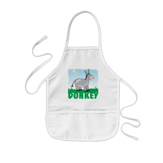 Kid Friendly Donkey Kids Apron (Front)