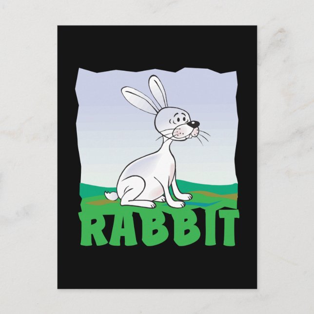 Kid Friendly Rabbit Postcard (Front)