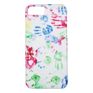 kid hand print paint pattern Case-Mate iPhone case
