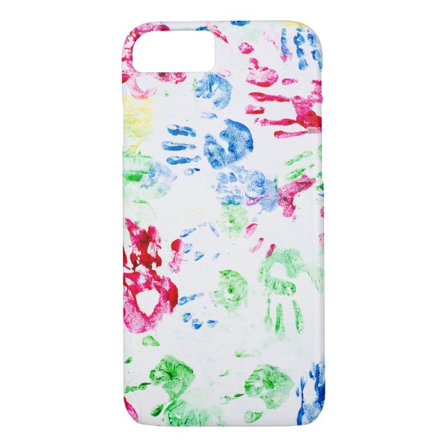 kid hand print paint pattern Case-Mate iPhone case (Back)