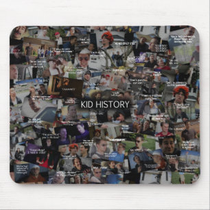"Kid History" Quote Collage Mouse Pad
